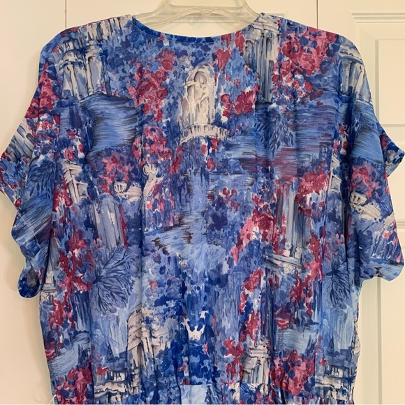 Haband for Her Vintage Summer Short Sleeve Dress Pearl Buttons size 24W.  M1 - Picture 10 of 12